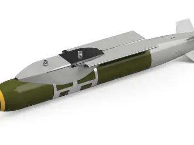 Micro Nuclear EMP Bomb with GPS Glide Bomb Unit Kit Mock-up 3D model