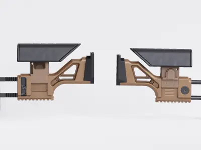 FN MK 20 SSR Stock Low-poly 3D model