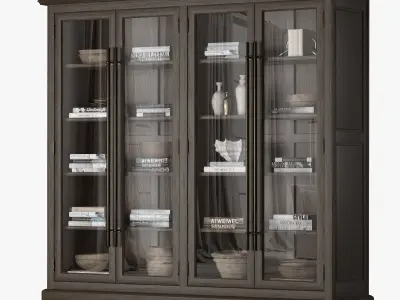 Double Bookcase 3 colors 3D model