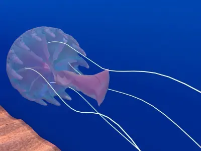 JellyFish Low-poly 3D model