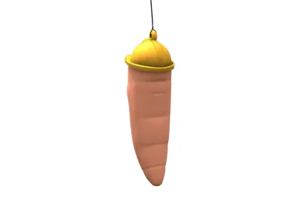 worm cartoon 3d model 3D model