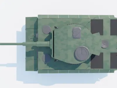 Tiger H1 Tank Low-poly 3D model