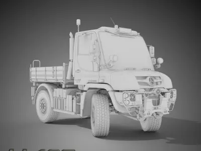 Unimog U423 rigged 3D model