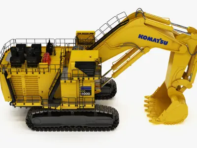 Mining Excavator Komatsu PC8000-6 Backhoe 3D model
