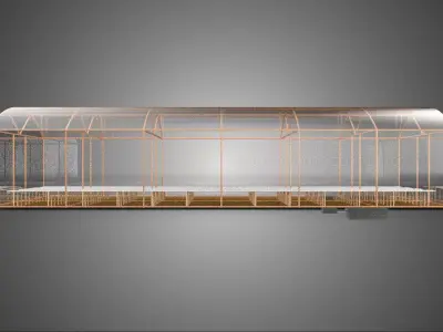 FARMING GREENHOUSE PLANT AGRICULTURE AEROPONIC HYDROPONIC GARDEN 3D model