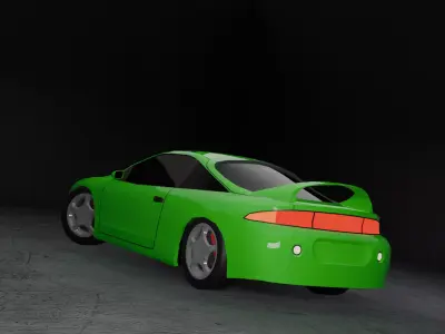 Stylized Mitsubishi Eclipse - Game Ready Low-poly 3D model