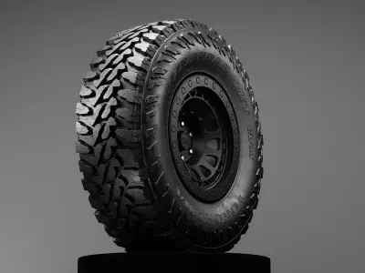 Yokohama Geolander MT G003 Offroad Tire 3D model