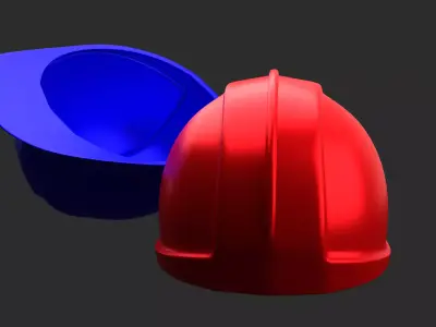Industrial Safety Helmet Hard Hat Construction CGI 3D Model Free 3D model