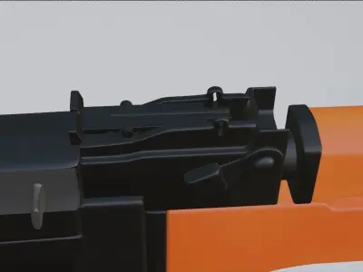 AK-47 weapon is suitable for shooter games 3D model