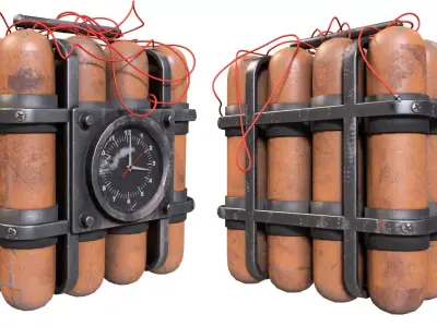 Dynamite 2 Low-poly 3D model