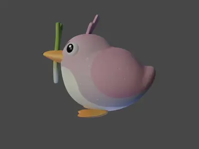 Bird Game Model 11 Low-poly 3D model