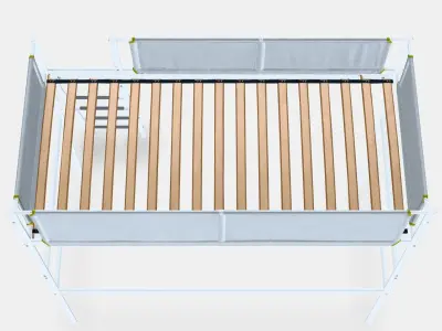 VITVAL loft bed frame 1 Low-poly 3D model