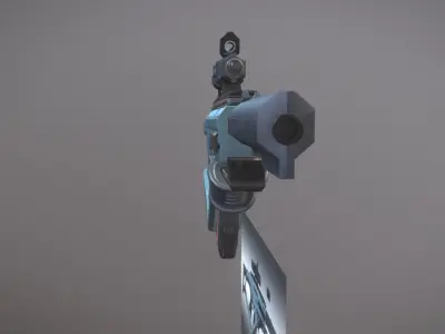 Scifi Gun Low-poly 3D model get