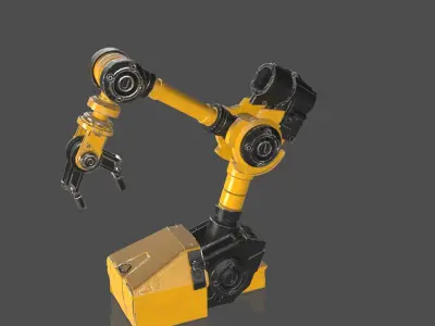Industrial Robot Arm - 3  - Textured 3D model
