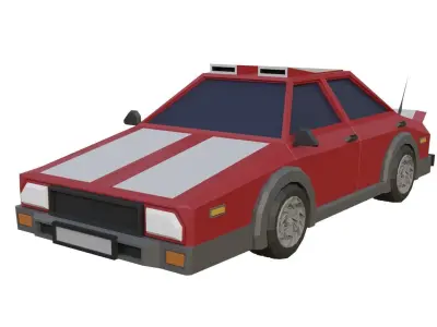 low poly car Low-poly 3D model Low-poly