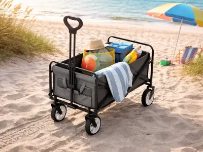 Heavy Duty Utility Wagon Cart 3D model