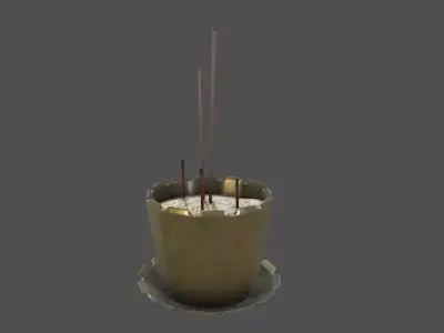 Incense Pot Low-poly 3D model