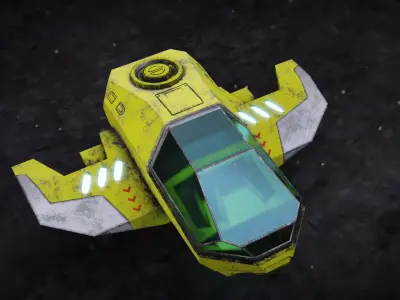 Air Sci fi - Game Ready Low-poly 3D model