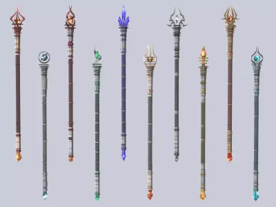Scepter collection 3D Model Pack