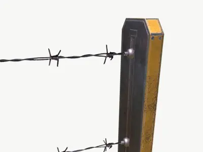 barbed wire 2 Low-poly 3D model
