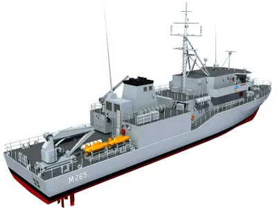 Turkish AYDIN Class Mine Ship - TCG ALANYA 3D model