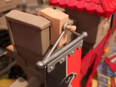 Castle flag holder for Playmobil 3D print model