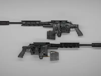 Blaser R93 XTEK Limited Australia Low-poly 3D model