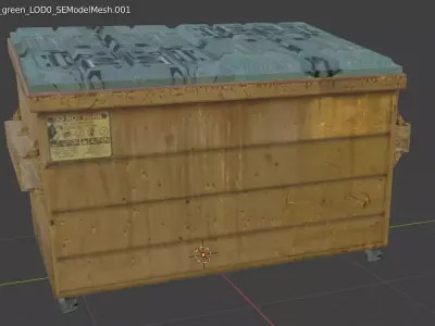 dumpster Low-poly 3D model