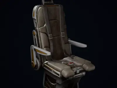  ship chair Low-poly 3D model