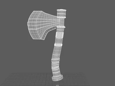 Battle Axe Perfect for Knights Soldiers  Free low-poly 3D model