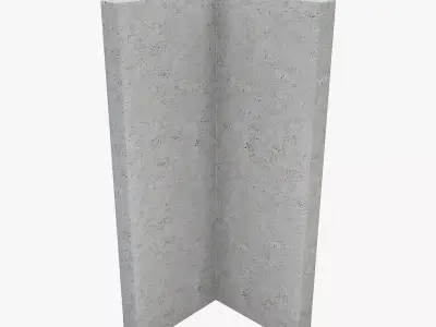 Concrete Corner Wall 3D model