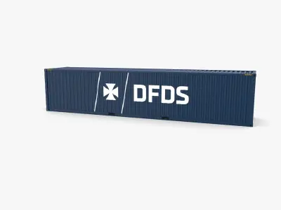 40ft Shipping Container DFDS 3D model