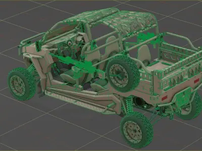 Polaris RMZR D4 with REAPR  Low-poly 3D model
