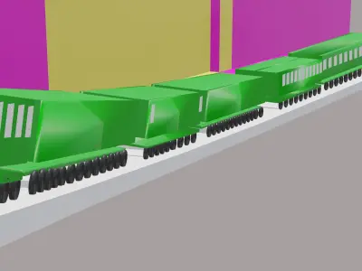 train Low-poly 3D model purchase