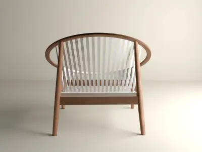 wooden modern chair Free 3D model
