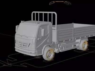 Mercedes Benz Accelo Flatbed  3D model