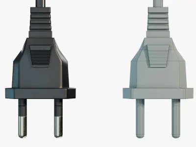 Power Plug Type C Low-poly 3D model