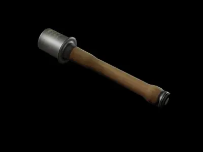 World War 2 German Hand Grenade Stielhandgranate Low-poly 3D model