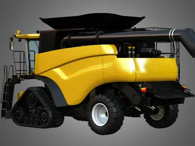 NH - CR 9070 Combine Harvester - with Rubber Tracks System 3D model