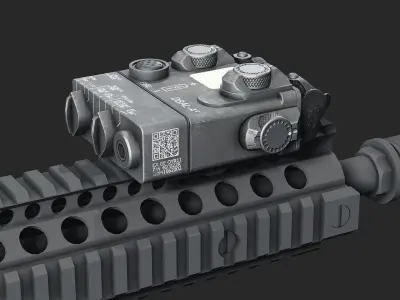 Steiner Optics DBAL A2 IR Laser flashlight Low-poly 3D model