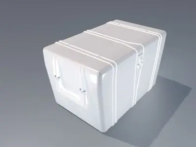 Simple Crate with Code lock Free low-poly 3D model