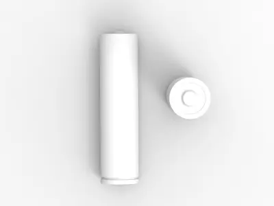 Two AA accumulator Batteries alkaline 3D model