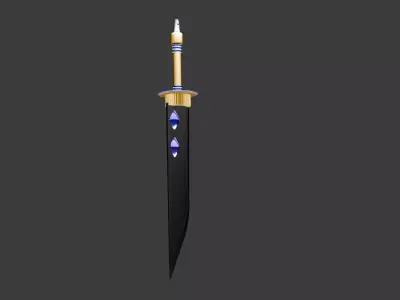 Colmillo de Nemea-Fantasy Stylized Dagger  Low-poly 3D model