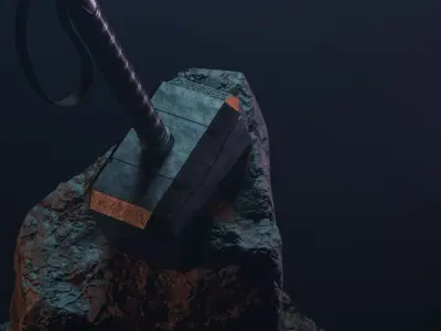 Thor 2011 Hammer Mjolnir 3D Model 3D model