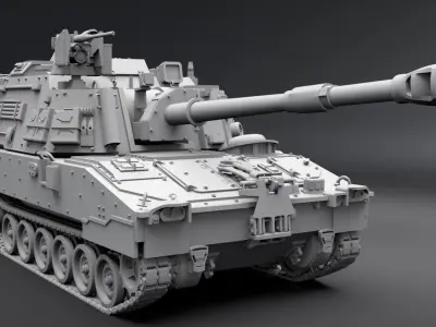M109A7 Paladin Scale model 3D print model