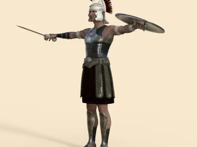 Roman Soldier Rigged 3D model