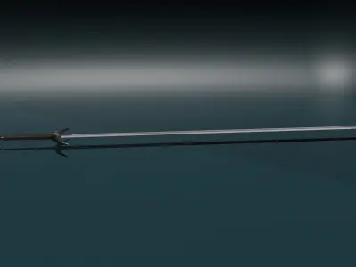 game ready low poly sword Free 3D model 2