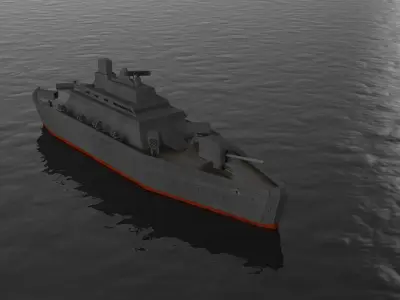 Destroyer Coastal Fleet Ship  3D model