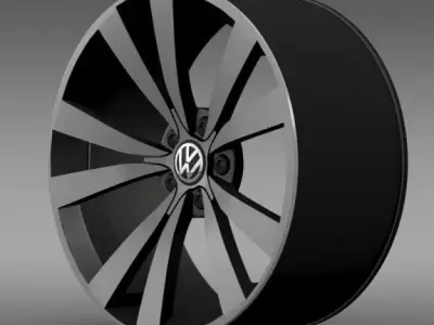 VW Beetle 2012 rim 3D model