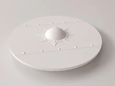 Viking Shield 3D model 7